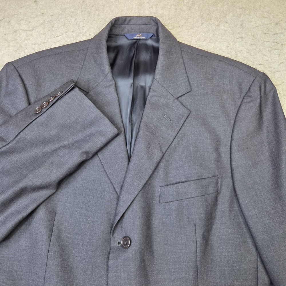 Brooks Brothers 346 Stretch Blazer Mens 42R Dark Gray 3 Button Business Classic